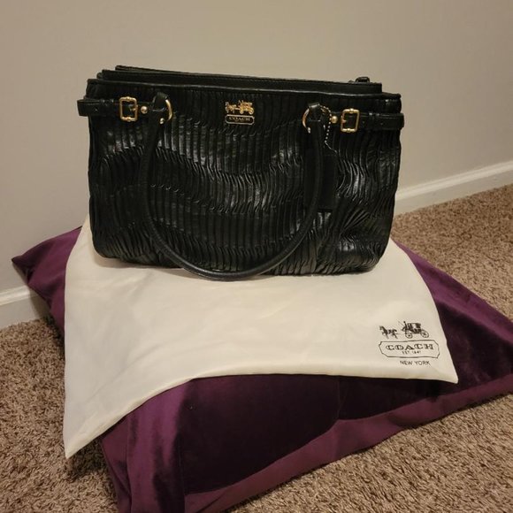 Coach Black Leather Handbag - Picture 6 of 6